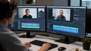 Como a Inteligência Artificial Revoluciona a Edição de Vídeo Multicâmera